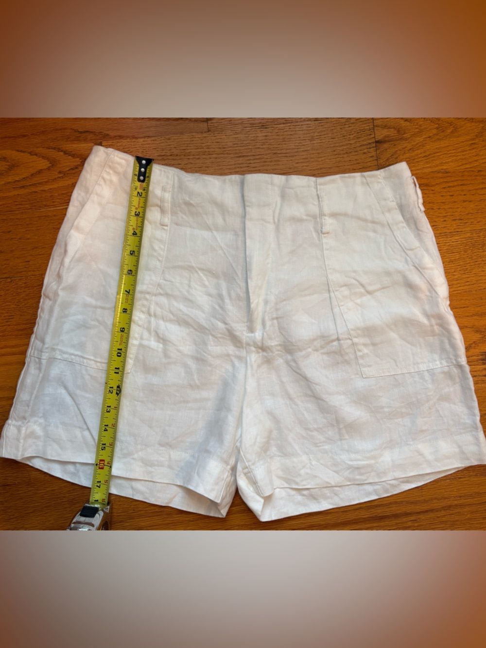 Ralph Lauren White 100% Linen Shorts